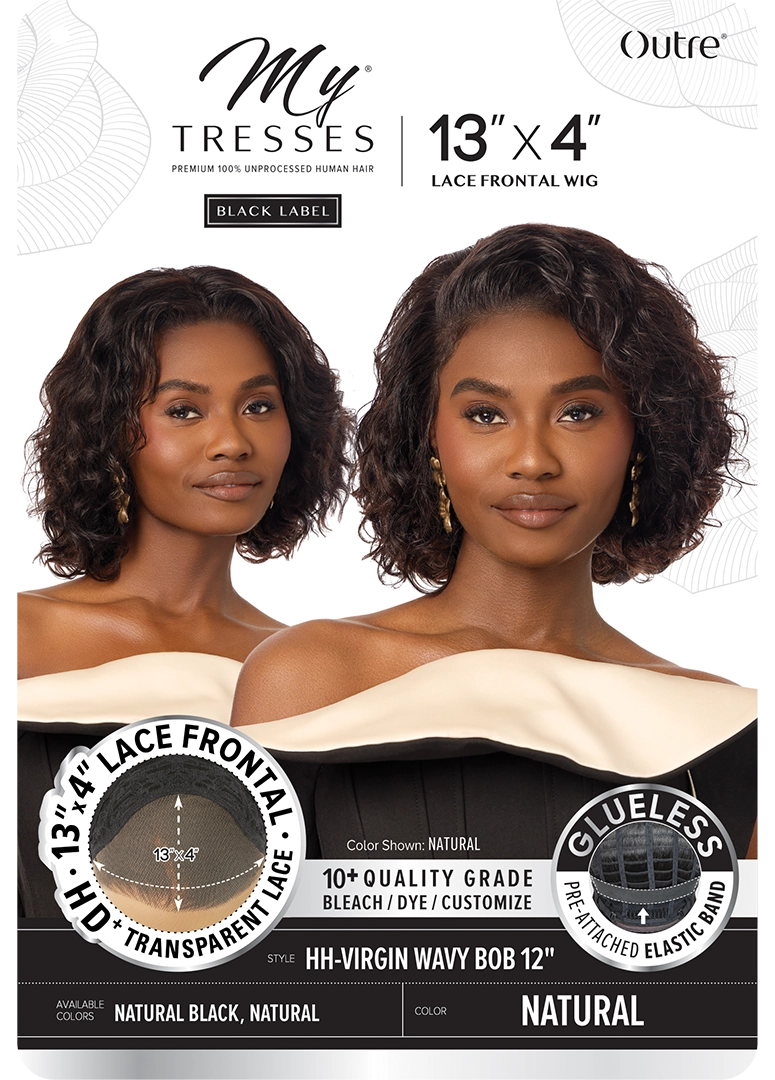 Outre MyTresses Black Label 13"x4" Lace Front Wig HH Virgin Wavy Bob 12" QLHMBVWB12 - Elevate Styles