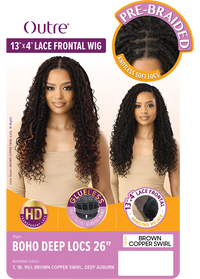 Thumbnail for Outre 100% Hand-Tied Whole Lace Wig – Boho Deep Locs 26