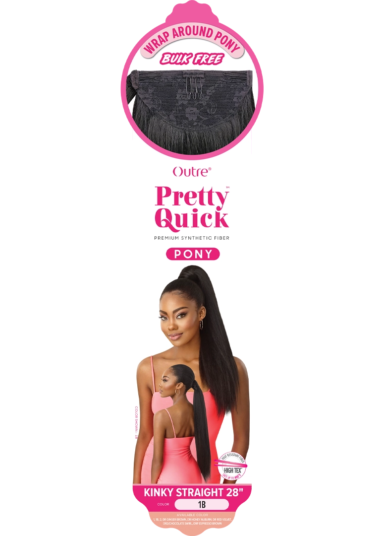 Outre Pretty Quick™ Wrap Pony Kinky Straight 28" - Elevate Styles