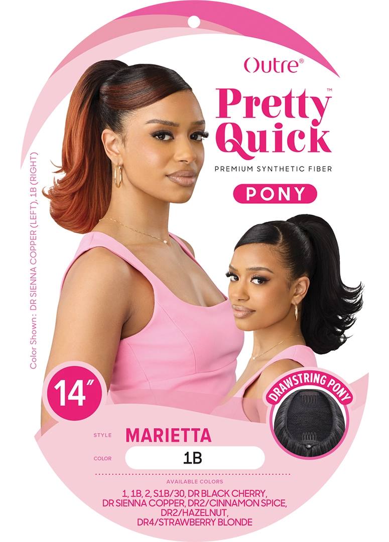 Outre Premium Synthetic Pretty Quick Ponytail Marietta PQDPMAR - Elevate Styles