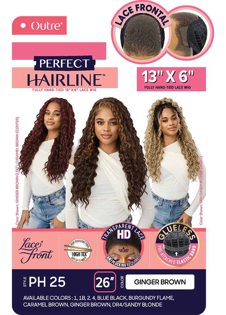 Outre Perfect Hairline Fully Hand-Tied 360 Frontal 13x6 HD Lace Front Wig - PH 25