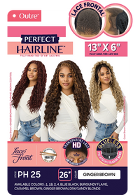 Thumbnail for Outre Perfect Hairline Fully Hand-Tied 360 Frontal 13x6 HD Lace Front Wig - PH 25