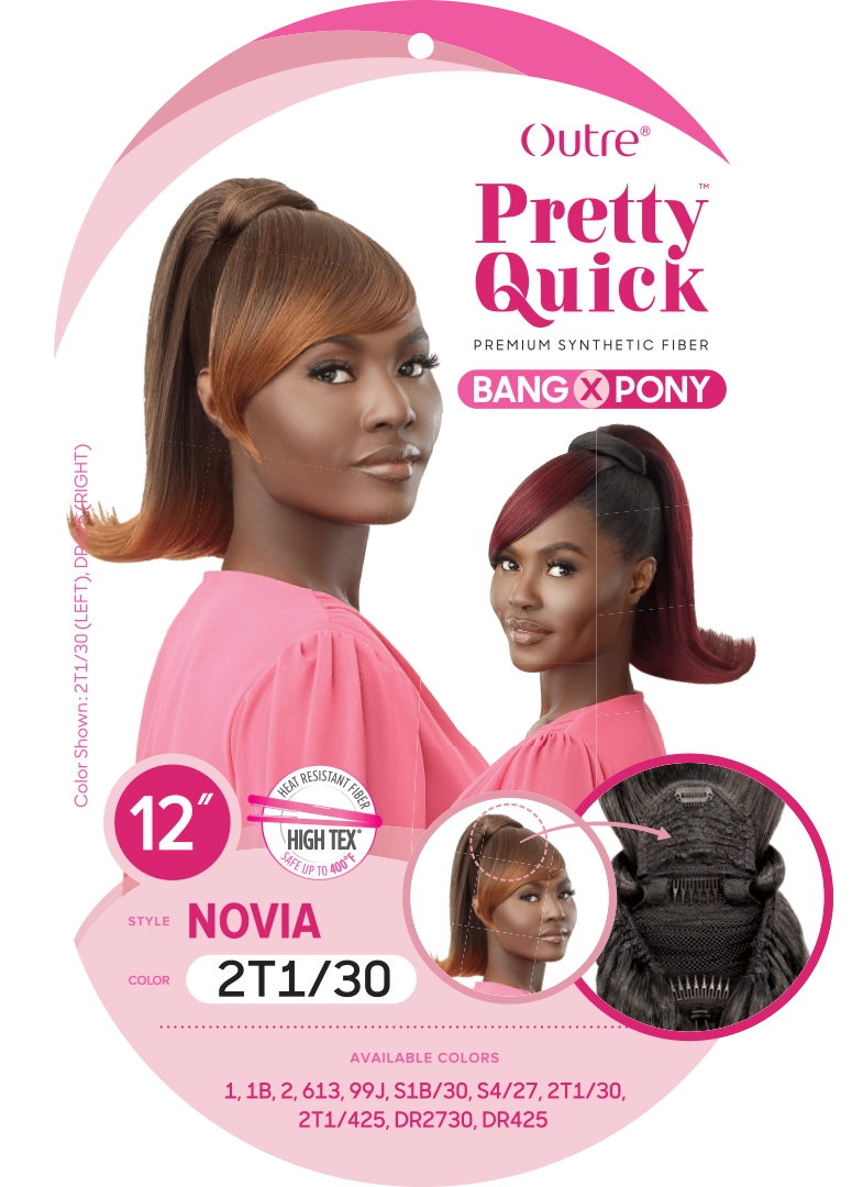 Outre Premium Synthetic Pretty Quick Bang X Pony - Novia - Elevate Styles