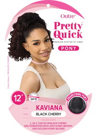 Thumbnail for Outre Premium Synthetic Pretty Quick Ponytail Kaviana PQDPKAV - Elevate Styles