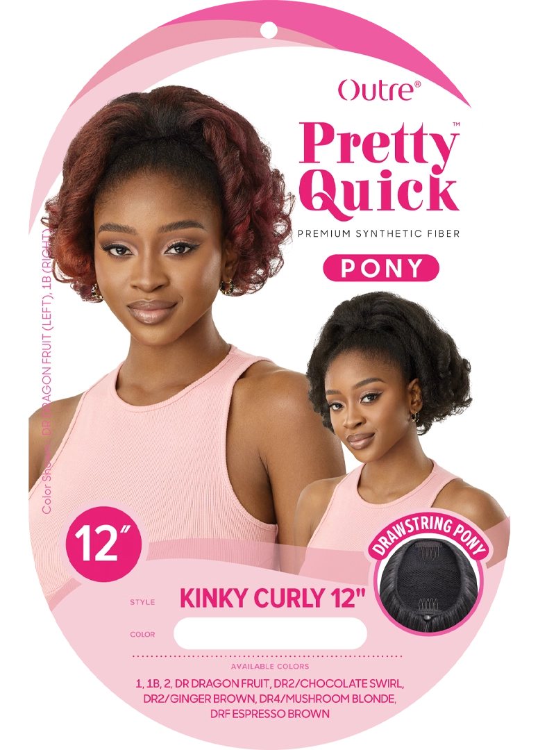 Outre Pretty Quick™ Pony Kinky Curly 12 PQDPKC12 - Elevate Styles