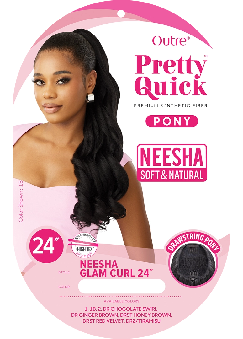 Outre Premium Synthetic Pretty Quick Ponytail Neesha Glam Curl 24 " PQDPNGC24 - Elevate Styles