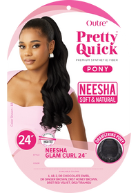 Thumbnail for Outre Premium Synthetic Pretty Quick Ponytail Neesha Glam Curl 24 