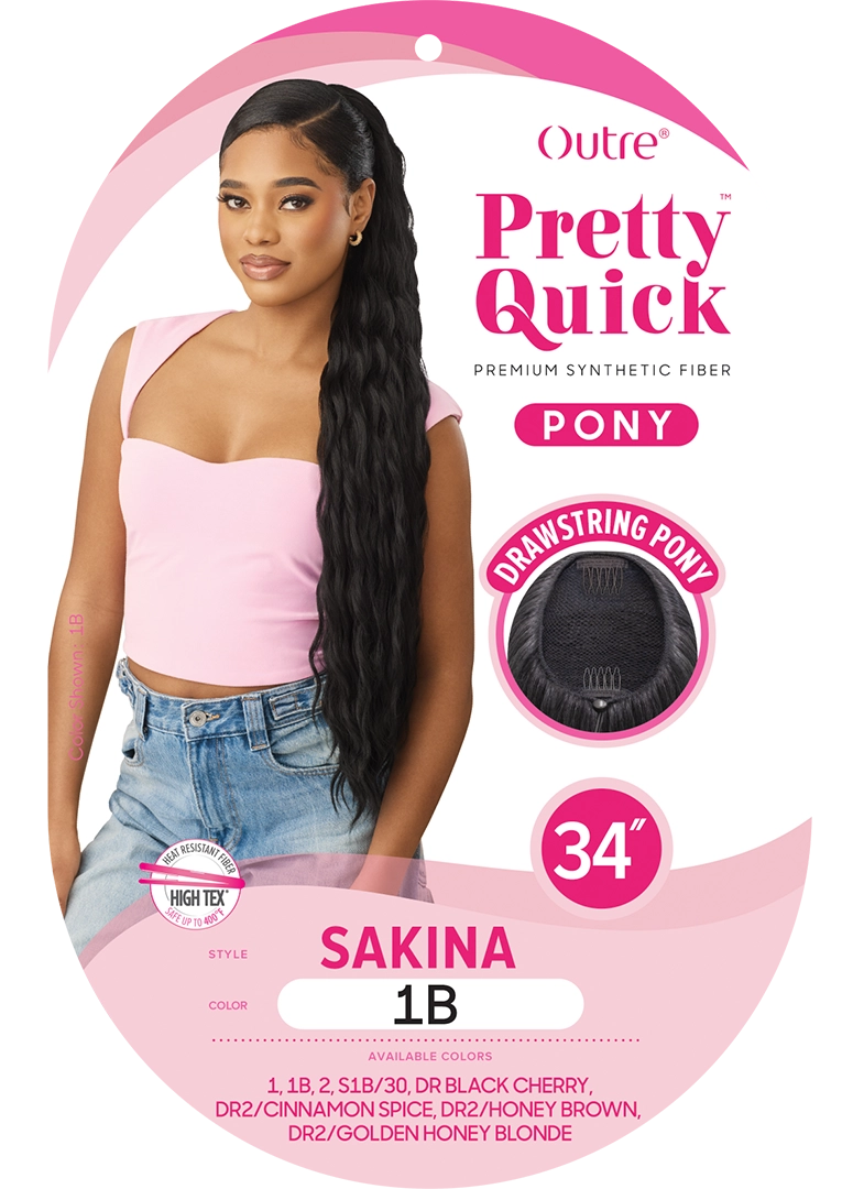 Outre Premium Synthetic Pretty Quick Ponytail Sakina PQDPSAK - Elevate Styles
