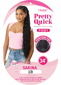 Thumbnail for Outre Premium Synthetic Pretty Quick Ponytail Sakina PQDPSAK - Elevate Styles