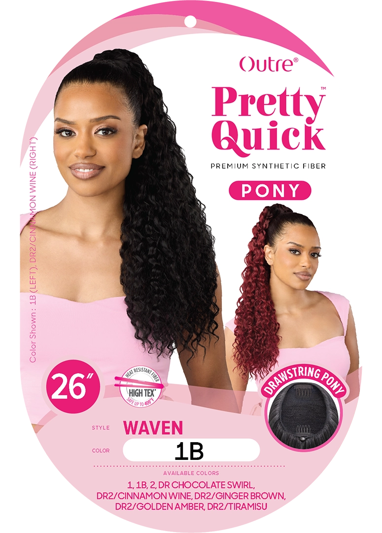 Outre Premium Synthetic Pretty Quick Ponytail Waven PQDPWAV - Elevate Styles