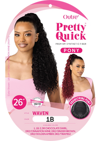 Thumbnail for Outre Premium Synthetic Pretty Quick Ponytail Waven PQDPWAV - Elevate Styles