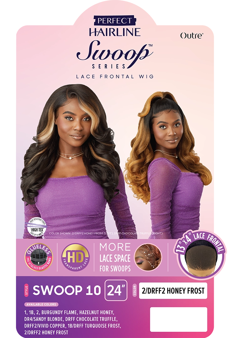 Outre Perfect Hairline Swoop Series Frontal Lace 13"x 4" HD Transparent Lace Front Wig Swoop 10 - Elevate Styles
