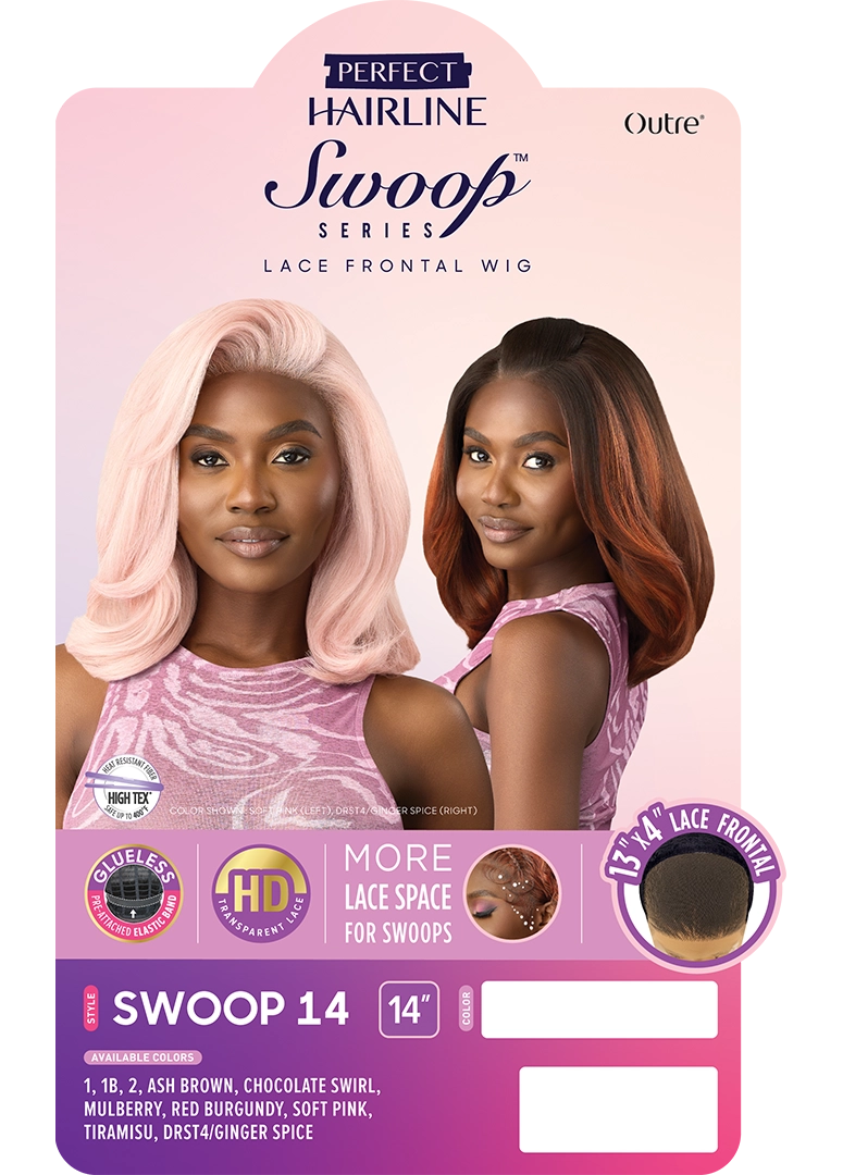 Outre Perfect Hairline Swoop Series Frontal Lace 13"x 4" HD Transparent Lace Front Wig Swoop 14 - Elevate Styles