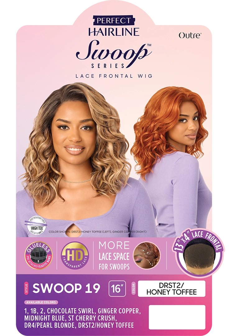 Outre Perfect Hairline Swoop Series Frontal Lace 13"x 4" HD Transparent Lace Front Wig Swoop 19 QLPHLSSWO19 - Elevate Styles