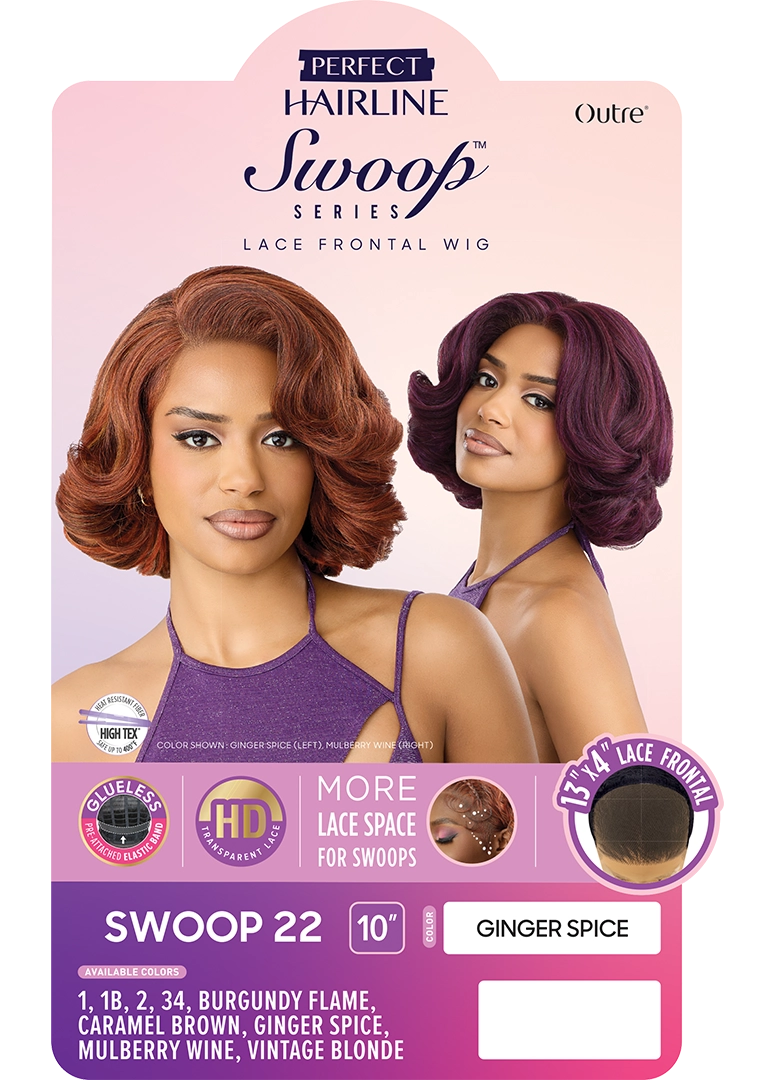 Outre Perfect Hairline Swoop Series Frontal Lace 13"x 4" HD Transparent Lace Front Wig Swoop 22 QLPHLSSWO22 - Elevate Styles
