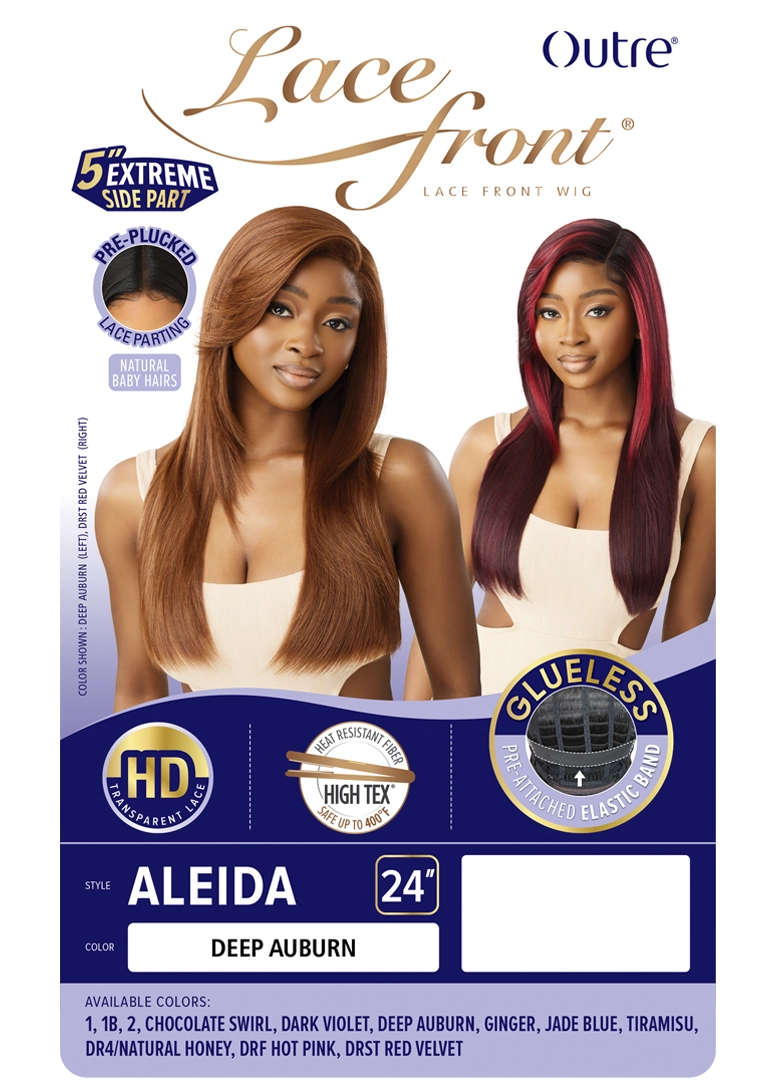 Outre Synthetic Glueless HD Transparent Lace Front Wig Aleida QLALE - Elevate Styles