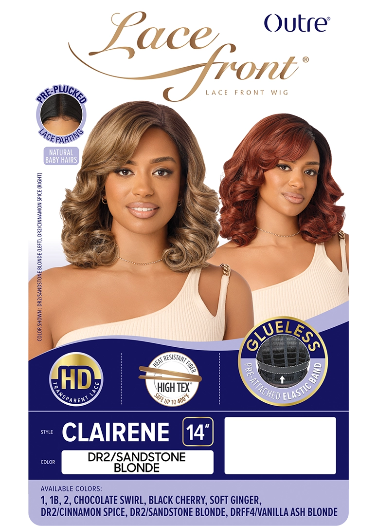 Outre Synthetic Glueless HD Transparent Lace Front Wig Clairene QLCRN - Elevate Styles