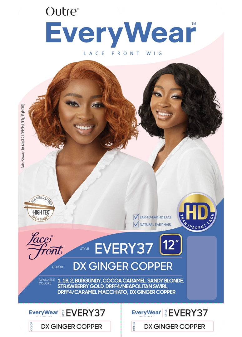 Outre Synthetic Pre-Plucked HD Transparent Lace Front Wig Every 37 QLEWE37 - Elevate Styles