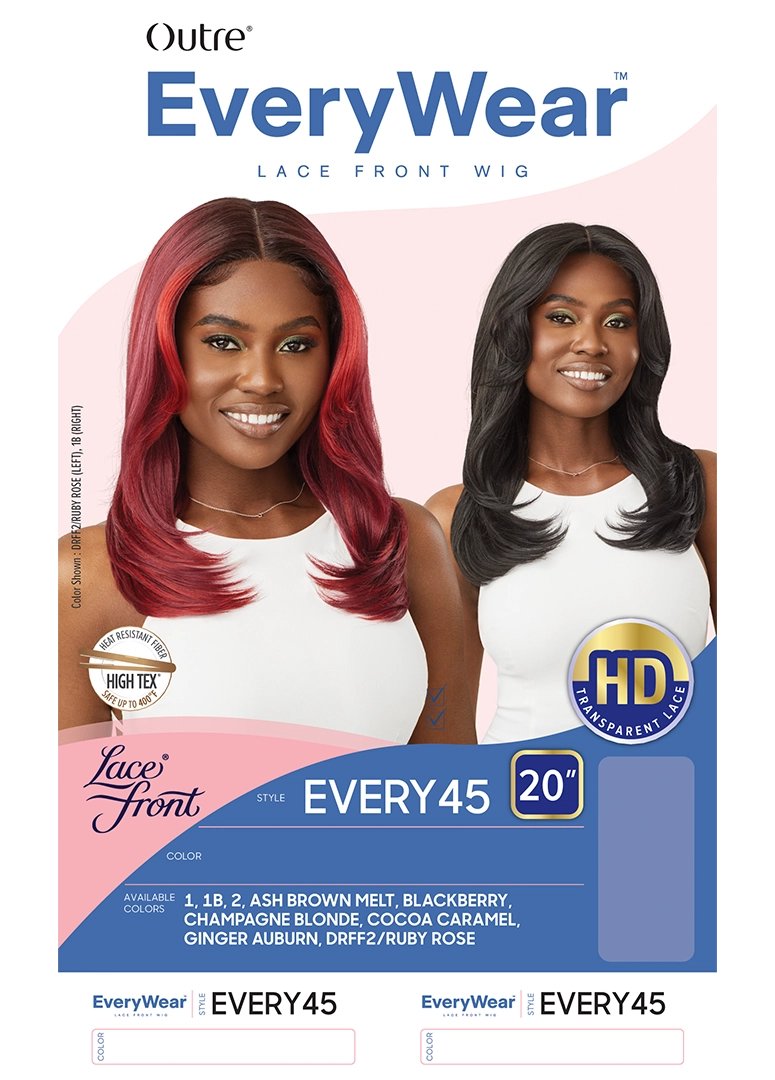 Outre Synthetic Pre-Plucked HD Transparent Lace Front Wig Every 45 QLEWE45 - Elevate Styles