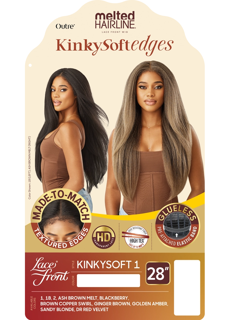 Outre HD Melted Hairline Kinky Soft Edges Lace Front Wig Kinky Soft 1 QLMHKSE1 - Elevate Styles