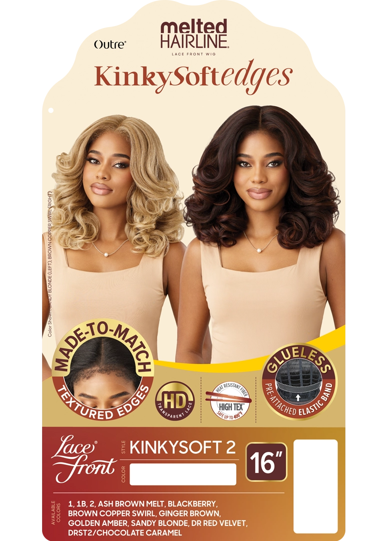 Outre HD Melted Hairline Kinky Soft Edges Lace Front Wig Kinky Soft 2 QLMHKSE2 - Elevate Styles