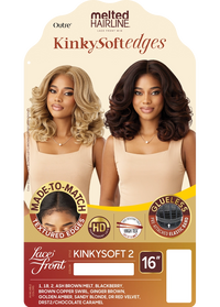 Thumbnail for Outre HD Melted Hairline Kinky Soft Edges Lace Front Wig Kinky Soft 2 QLMHKSE2 - Elevate Styles