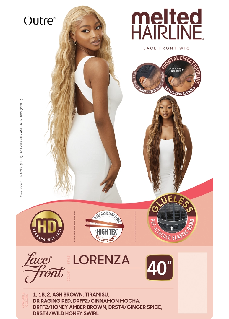Outre Synthetic Melted Hairline HD Lace Front Wig Lorenza QLMHLOR - Elevate Styles