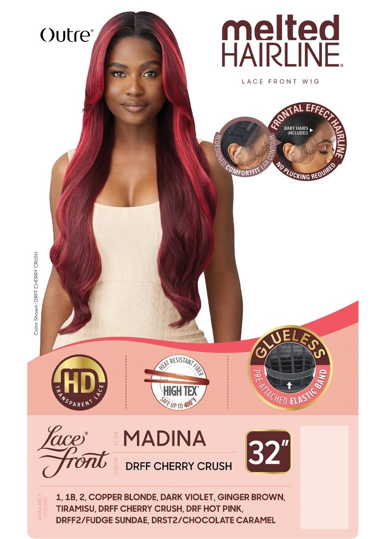 Outre Synthetic Melted Hairline HD Lace Front Wig Madina QLMHMAD - Elevate Styles