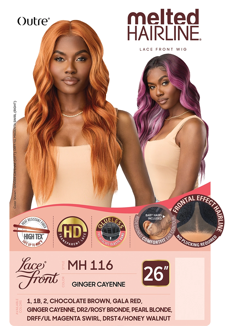 Outre Synthetic Melted Hairline HD Lace Front Wig MH116 QLMHMH116 - Elevate Styles