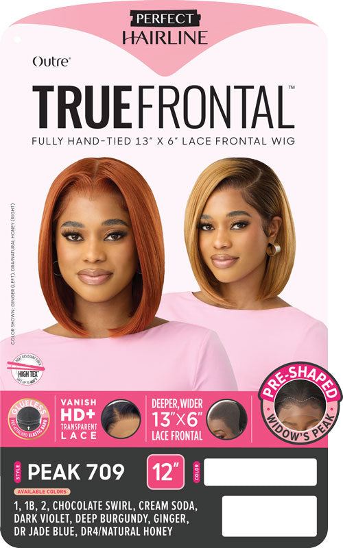 Outre Perfect Hairline True Frontal  13"x 6" HD Transparent Lace Front Wig Peak 709 QLPHLTFPK9 - Elevate Styles