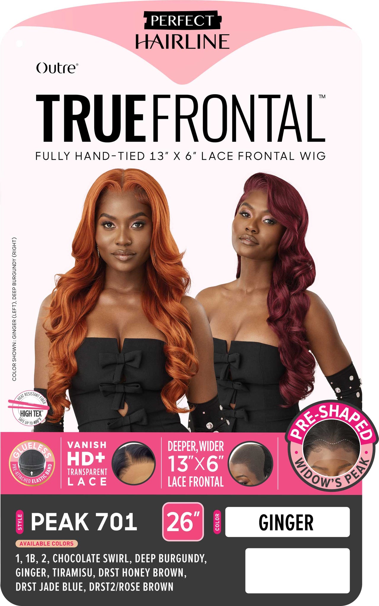 Outre Perfect Hairline True Frontal  13"x 6" HD Transparent Lace Front Wig Peak 701 QLPHLTFPK1 - Elevate Styles
