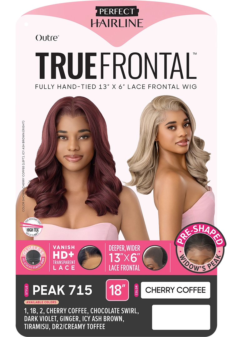 Outre Perfect Hairline True Frontal  13"x 6" HD Transparent Lace Front Wig Peak 715 QLPHLTFPK15 - Elevate Styles