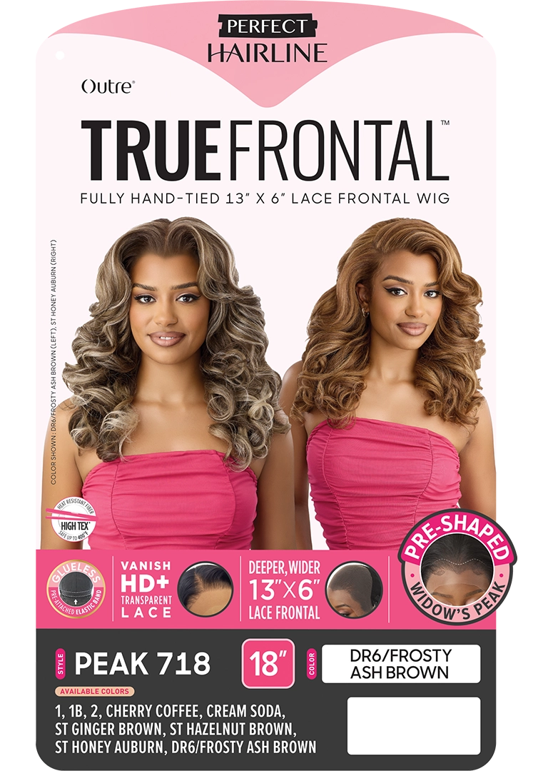 Outre Perfect Hairline True Frontal  13"x 6" HD Transparent Lace Front Wig Peak 718 QLPHLTFPK18 - Elevate Styles