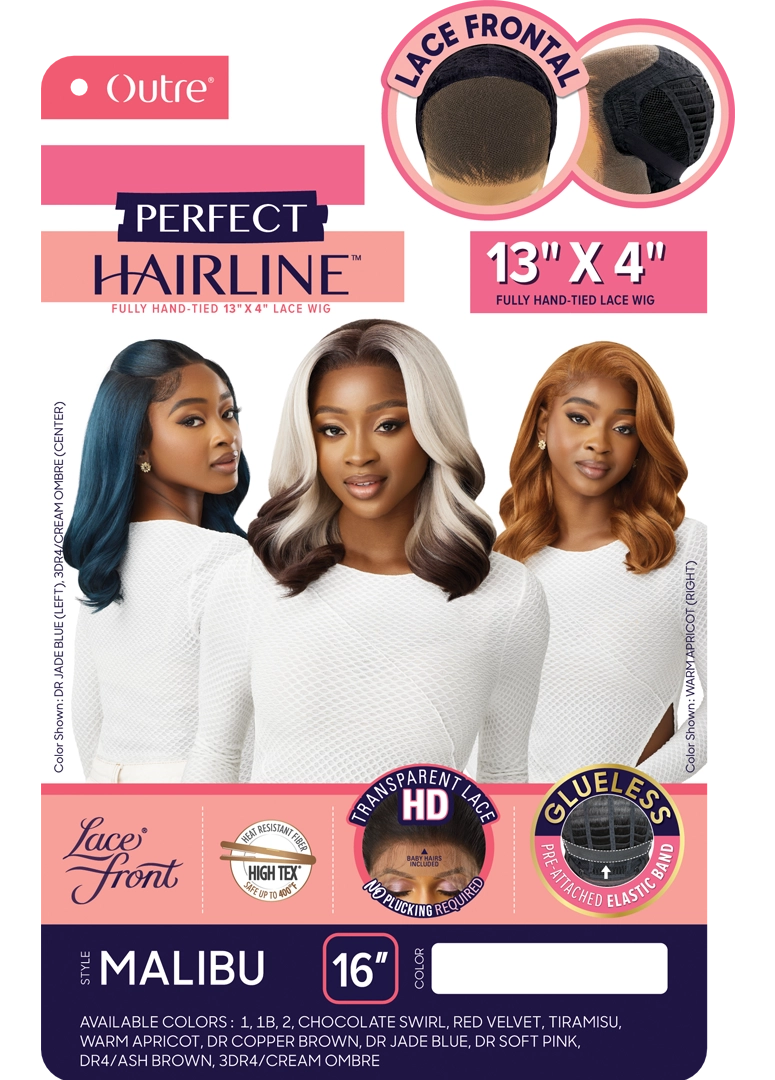 Outre Perfect Hairline 360 Frontal Lace 13"x 6" HD Transparent Lace Front Wig Malibu QLPHLMAL - Elevate Styles