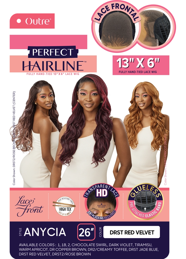Outre Perfect Hairline 360 Frontal Lace 13"x 6" HD Transparent Lace Front Wig Anycia QLPHLANY - Elevate Styles