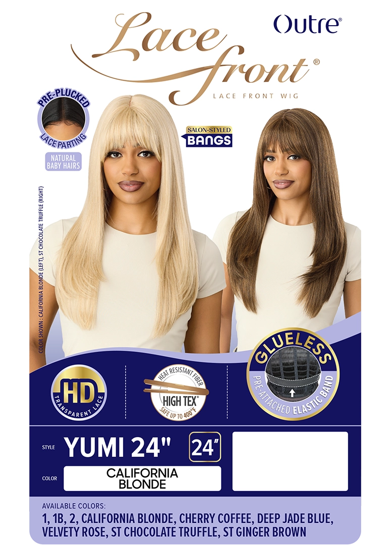 Outre Synthetic Glueless HD Transparent Lace Front Wig Yumi 24" QLYMI - Elevate Styles