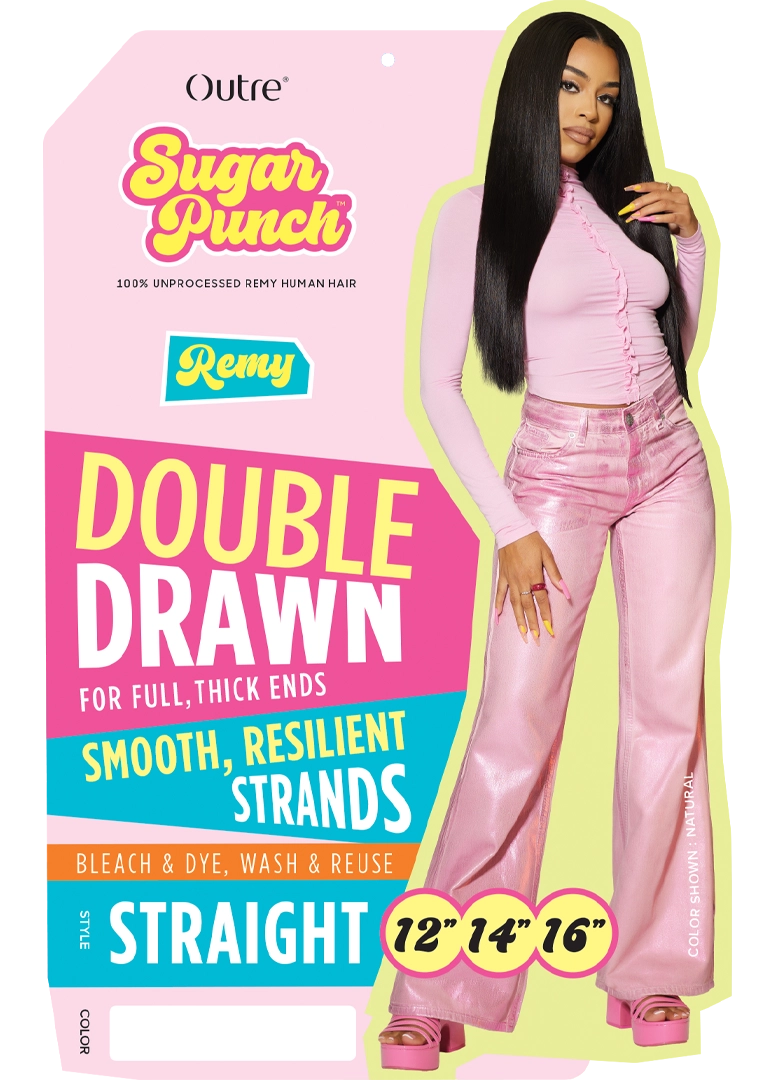 Sugar Punch Unprocessed 100% Remy Human Hair Straight - Elevate Styles