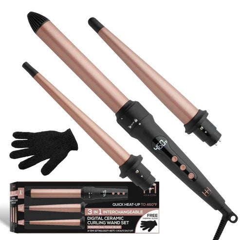 Hot & Hotter 3-in-1 Curling Wand Set - Elevate Styles