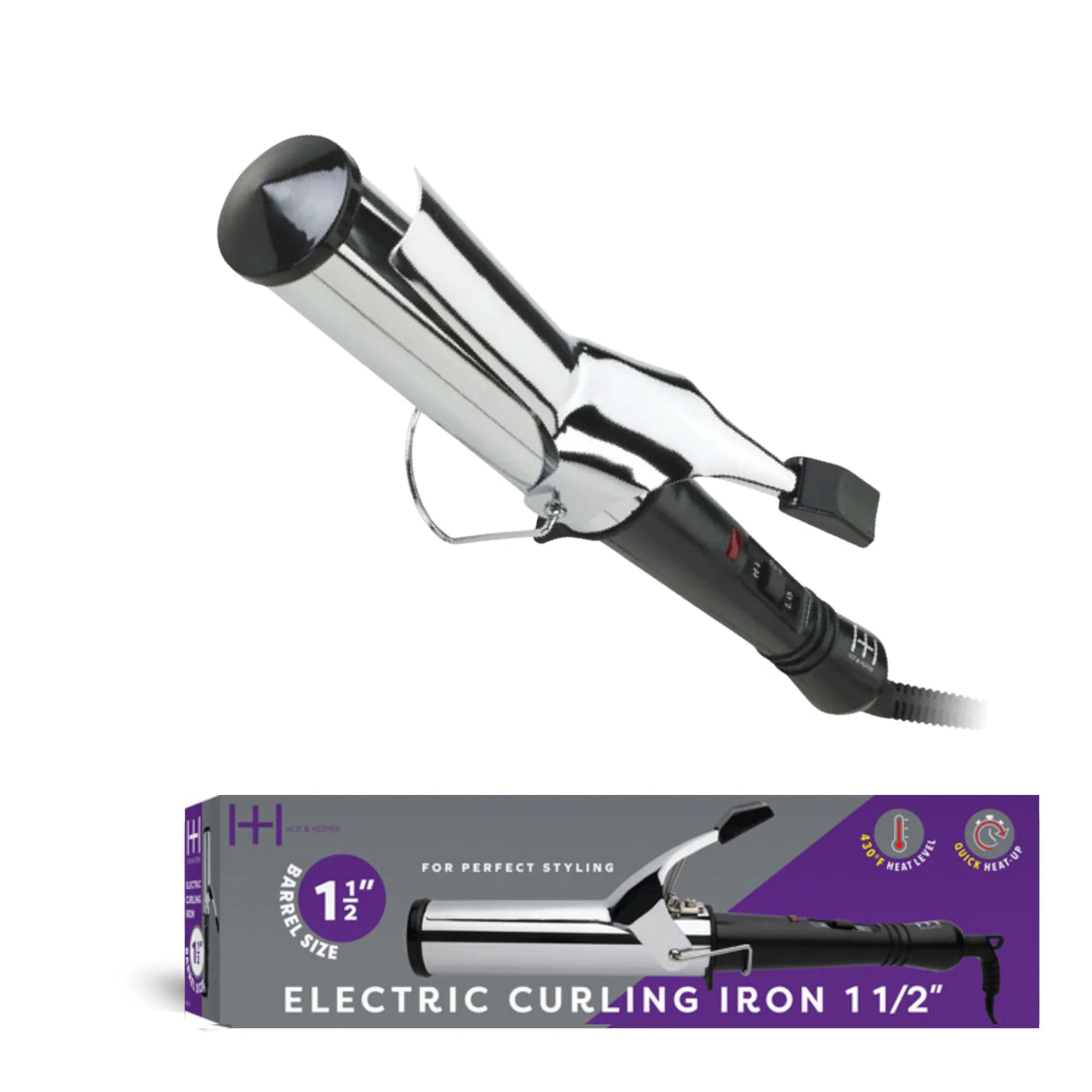 Hot & Hotter Electric Curling Iron 1 1/2 Inch - Elevate Styles
