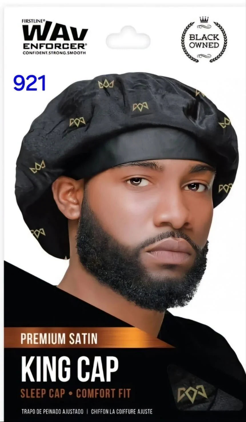 First Line WAV Enforcer Premium Satin King Cap – 921 - Elevate Styles