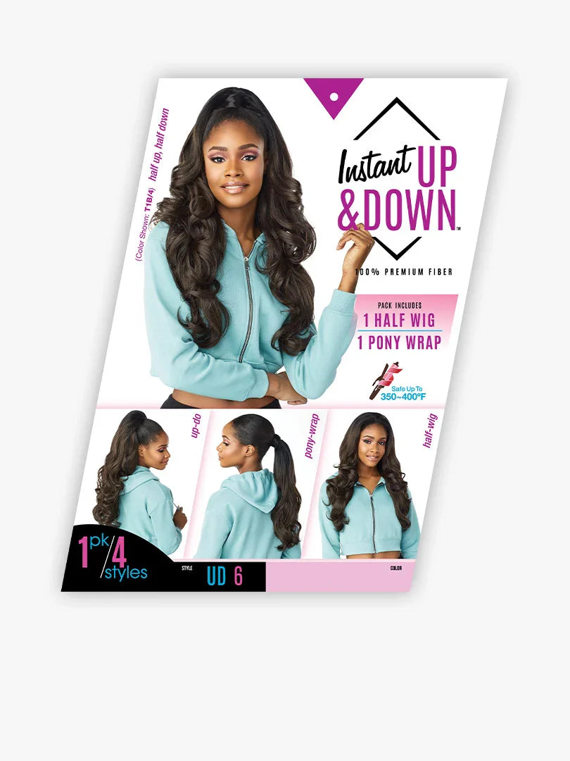 Sensationnel Instant Up and Down Half Wig and Pony Wrap UD 6 ISUD006 - Elevate Styles
