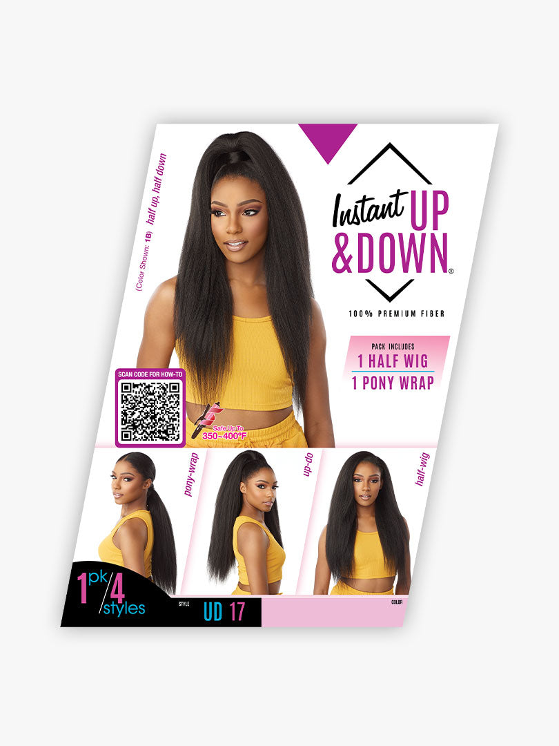 Sensationnel Instant Up and Down Half Wig and Pony Wrap UD 17 ISUD017 - Elevate Styles