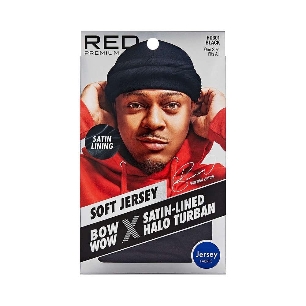 RED by Kiss Bow Wow X Satin-Lined Halo Turban – Black HD301 - Elevate Styles
