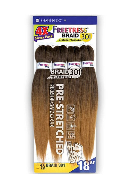 Freetress 4X Mega Pack Pre-Stretched Braid 301 - 18 Inch - Elevate Styles