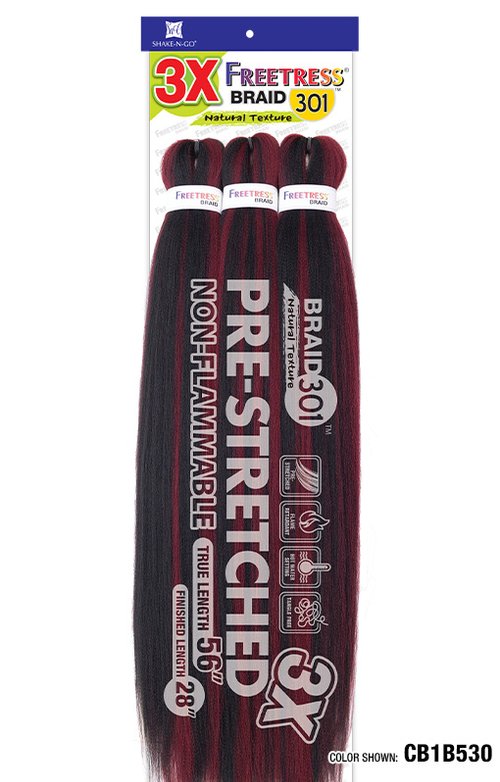 Freetress 3X Natural Texture Pre-Stretched Braid 301 - 28' - Elevate Styles