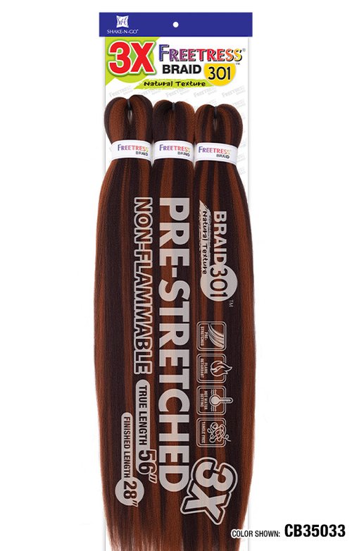 Freetress 3X Natural Texture Pre-Stretched Braid 301 - 28' - Elevate Styles