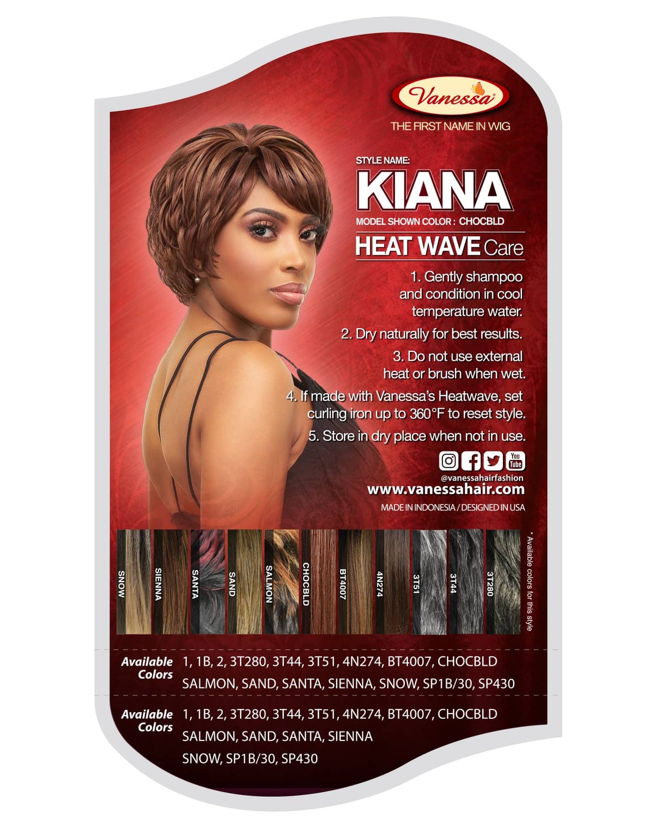 Vanessa Fashion Full Wig Kiana - Elevate Styles