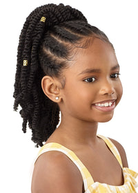 Thumbnail for Outre Lil Looks Drawstring Pony - Gold Cuffed Bomb Twist 12