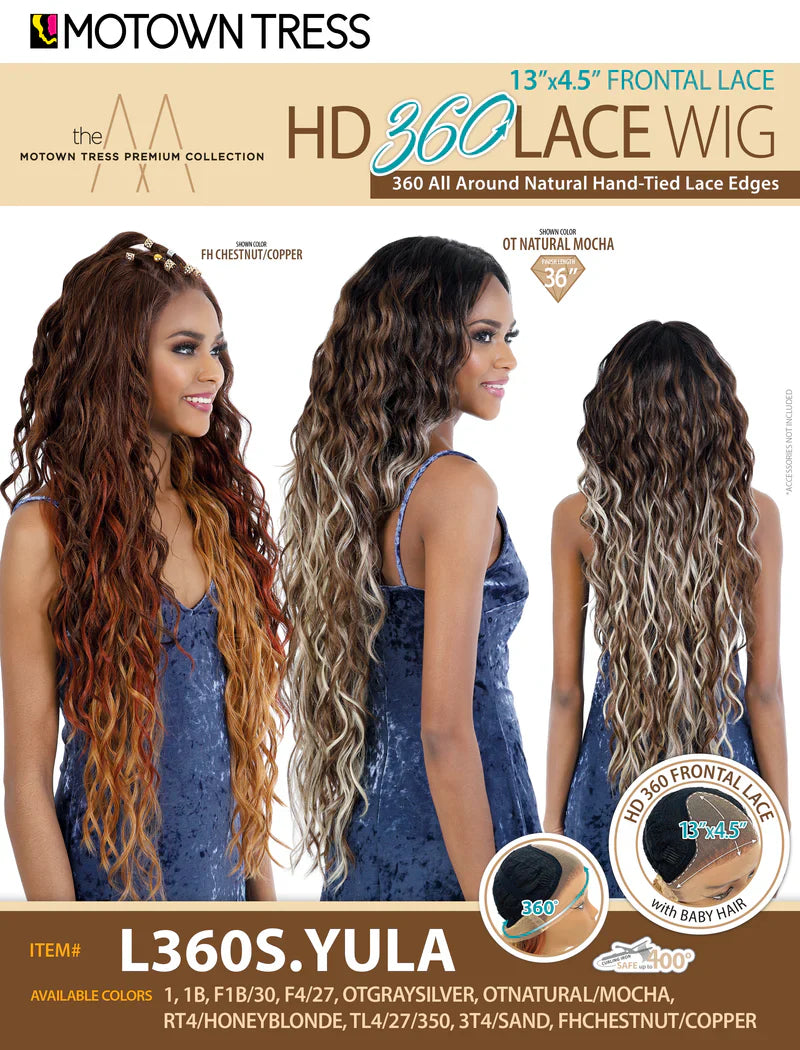 Motown Tress HD 360 All Around HD 13x4.5 Lace Front Wig L360S.YULA - Elevate Styles