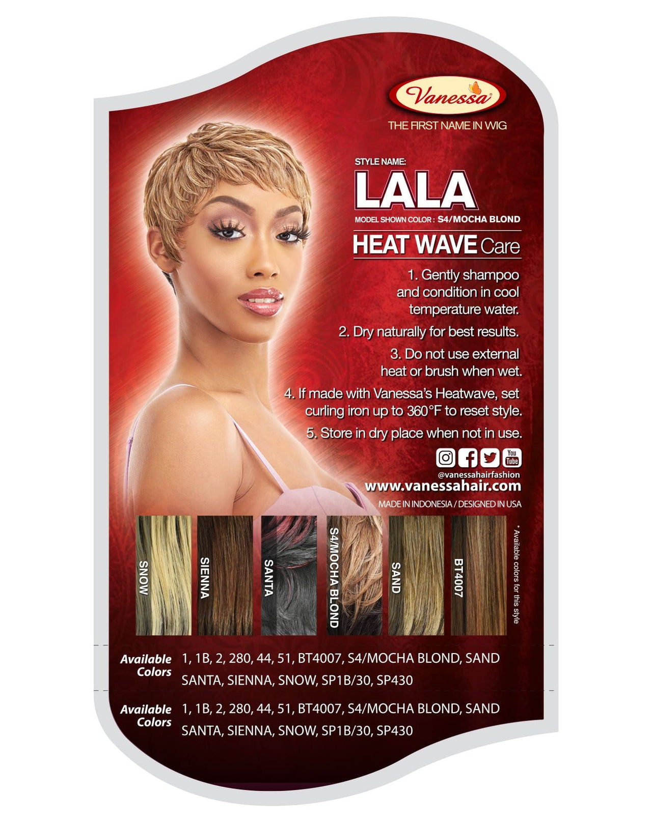 Vanessa Fashion Full Wig Lala - Elevate Styles